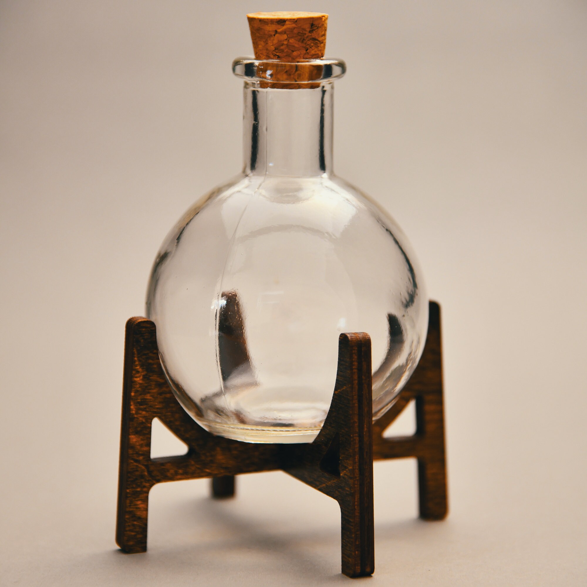 Mid Century Modern Beaker Bud Vase Stand Laser Cut Flower Etsy