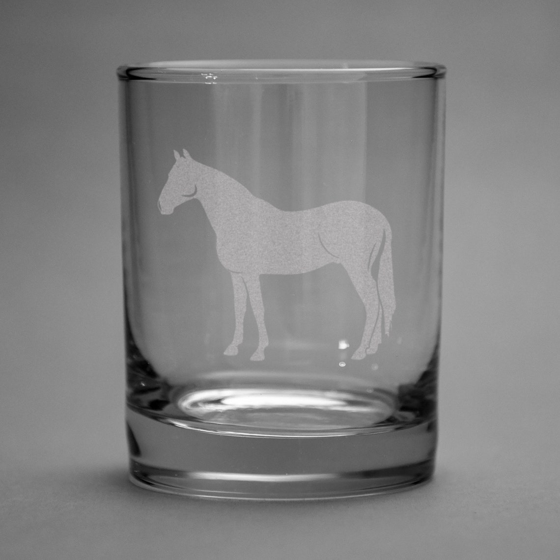 Horse Etched Old Fashioned Glasses set of 2 Whiskey Glass Etsy