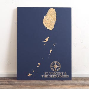 St. Vincent und die Grenadinen Karte | Einzigartiges personalisiertes Geschenk für die Familie