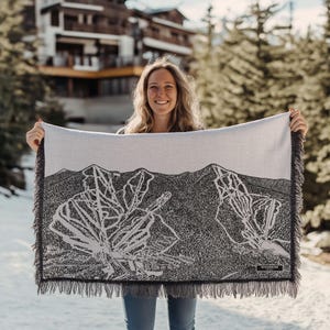 Sugarbush Mountain Vermont Ski Spur Decke | Kuschelige, weiche Decke ist ein tolles Geschenk für Skifahrer und Snowboardfahrer