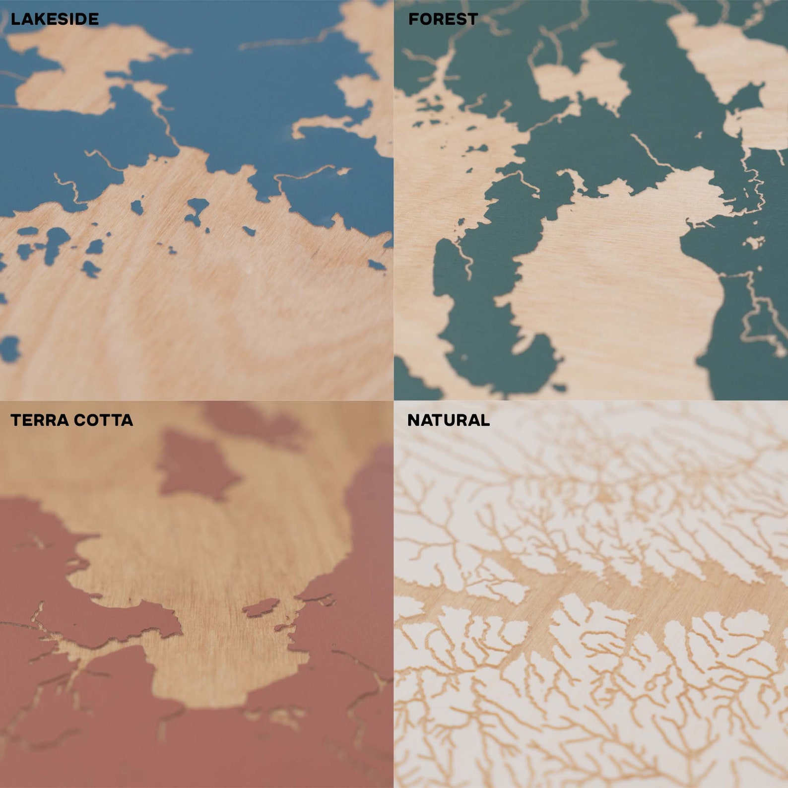 Kaw Lake Oklahoma Engraved Map Art Cabin Print Lake House Etsy