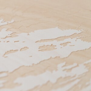 Fishers Island, New York Map Engraved Wood Coastal Chart Wall Art Sign ...