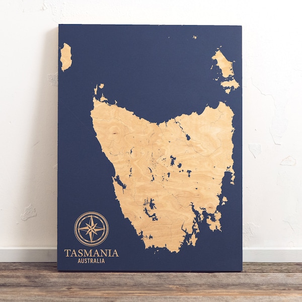 Map of Tasmania Etsy