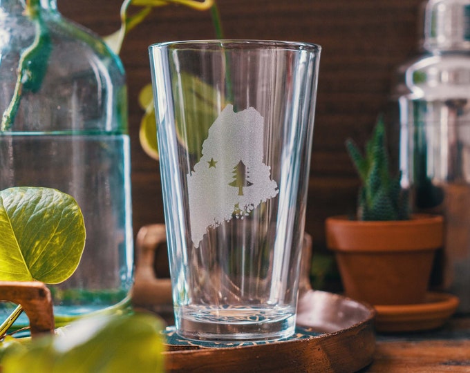 Pine Tree Forest Pint Glasses