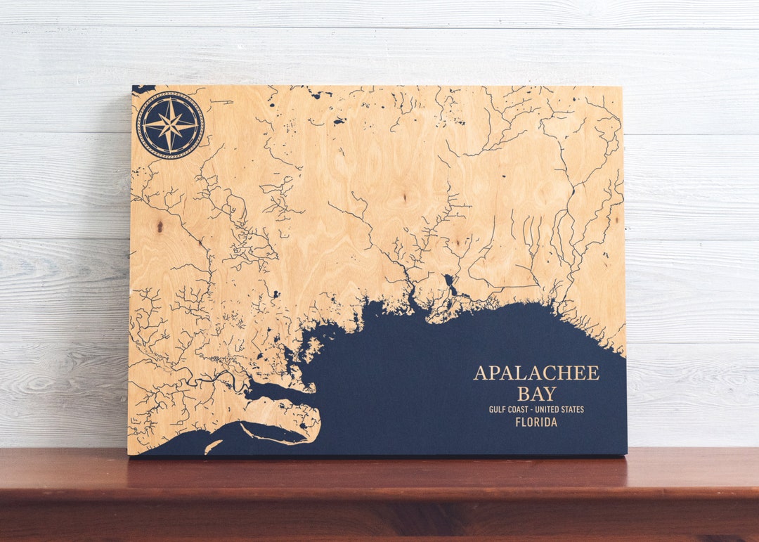 Apalachee Bay Florida Map Engraved - Il 1080xN.3736485822 Plfb 