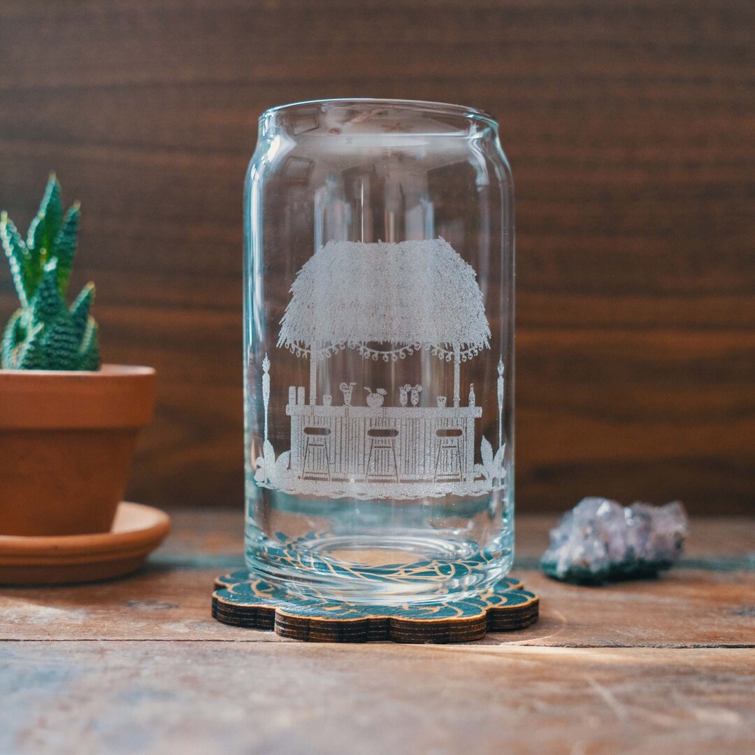 Tiki Bar Glasses Personalized Glassware for Beer Whiskey Etsy