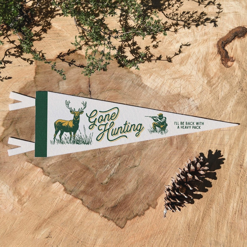 Benoit’s Design Co. Gone Hunting Felt Pennant