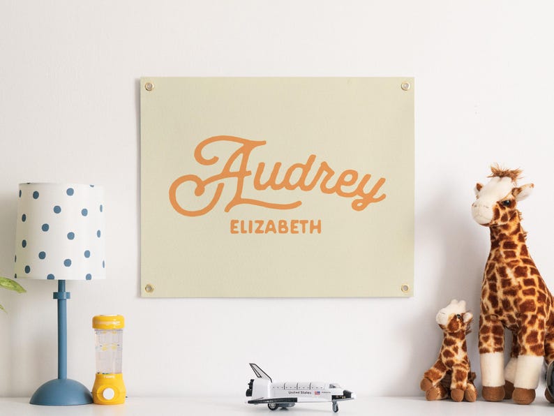 Custom Heritage Name Sign Felt Banner