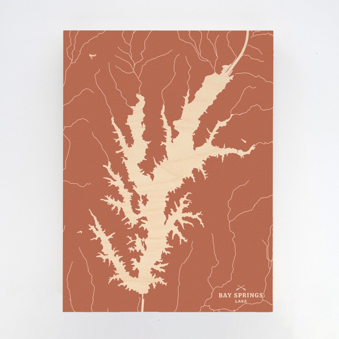 Bay Springs Lake Mississippi Engraved Map Art Cabin Print Etsy UK