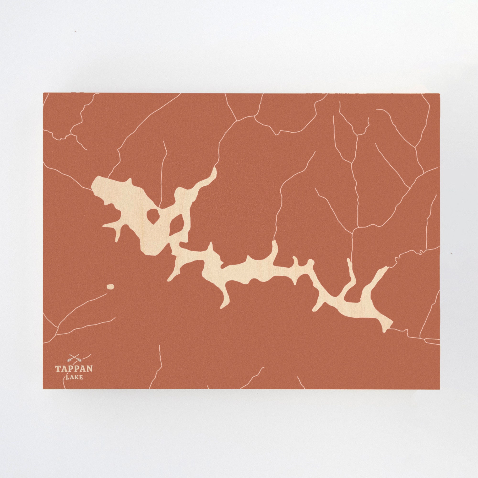 Tappan Lake Ohio Engraved Wood Wall Art Map Lake House Etsy