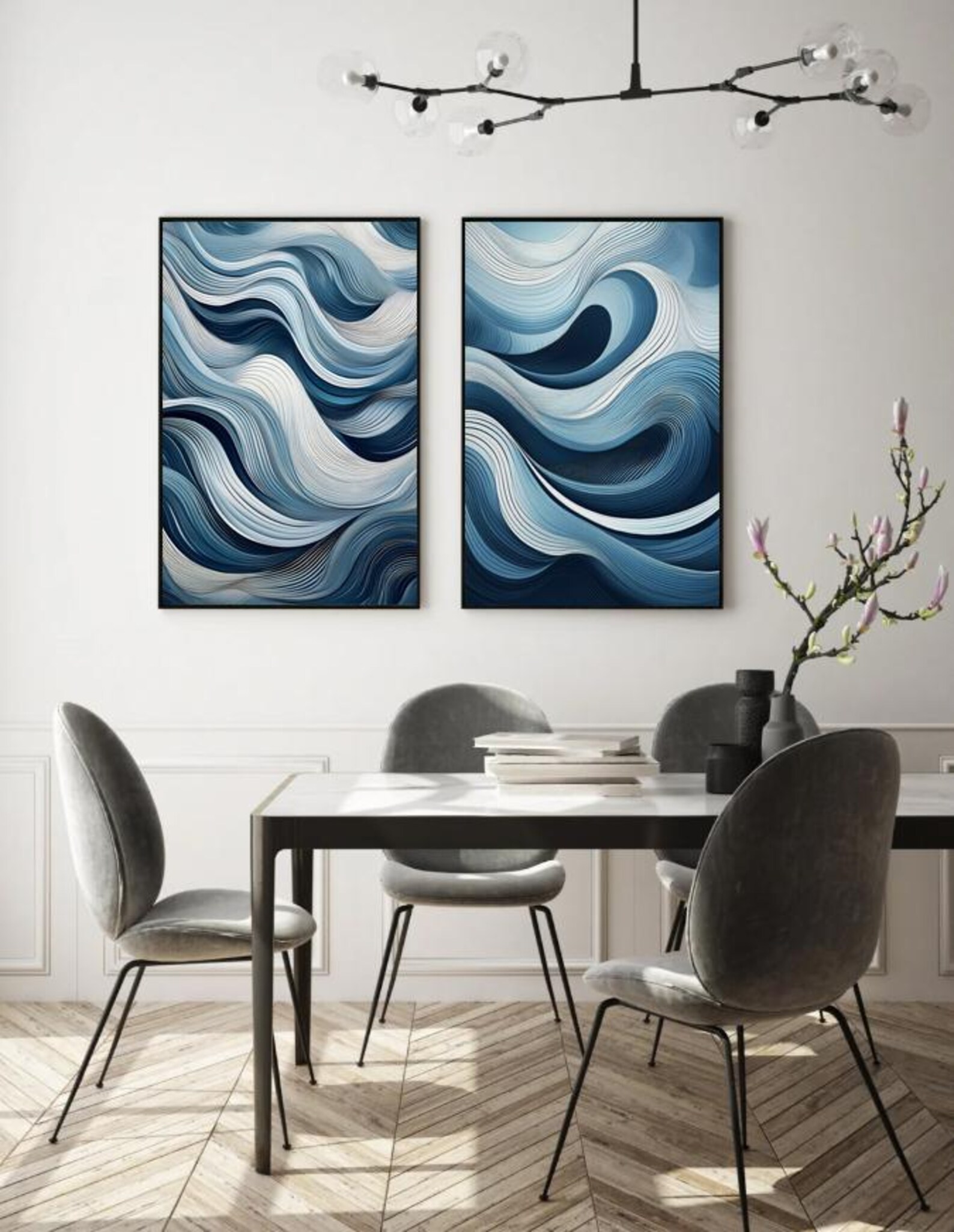 Tryptic Mid Century Modern Wall Art . 3 Instant Digital Downloads. DIY ...
