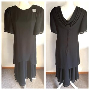 Special Occasion Black Dress with Rhinestone Accent, Size 7/8