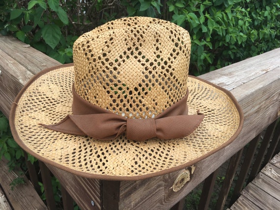 Ladies Western Straw Hat, Happy Cappers, - image 1