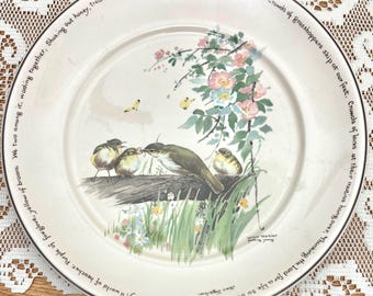 Vintage Noritake 12" Serving Plate, Ireland 1977, "Diary of an Edwardian Lady" Collectible