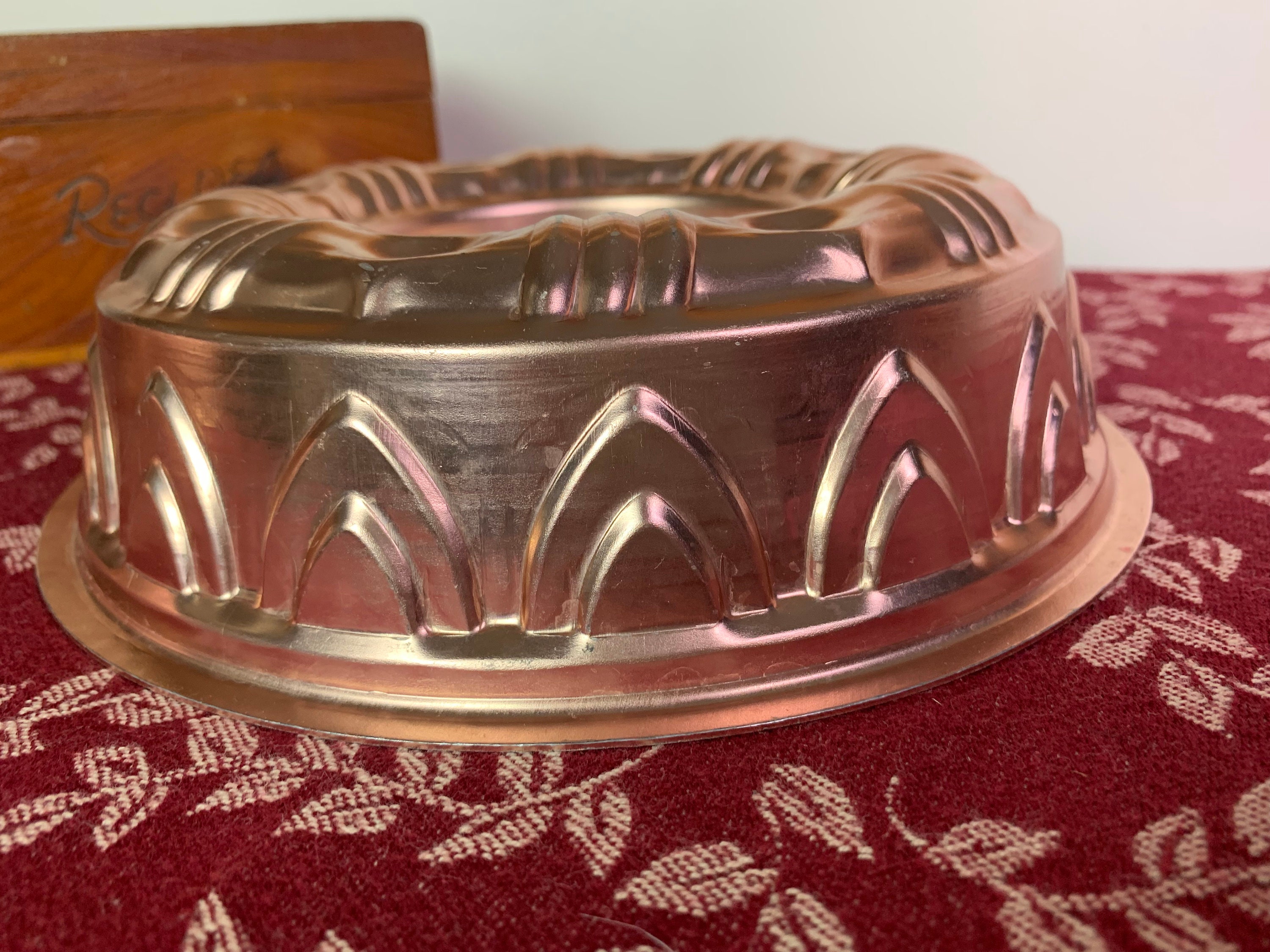 Copper Plated Aluminum Jello Molds/cake Pans Set of Two Etsy