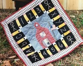 Vintage School Scribbles Wall Hanging Pattern, 27" x 27"
