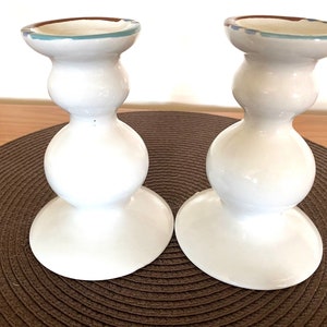 Dansk International Mesa White Sand Candleholders