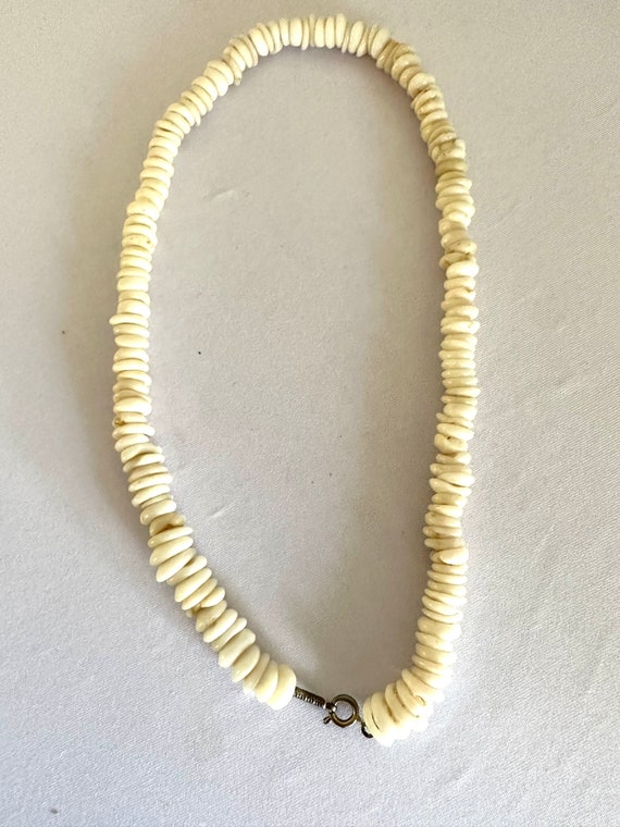Authentic 16" Puka Shell Necklace, 1970 - image 6