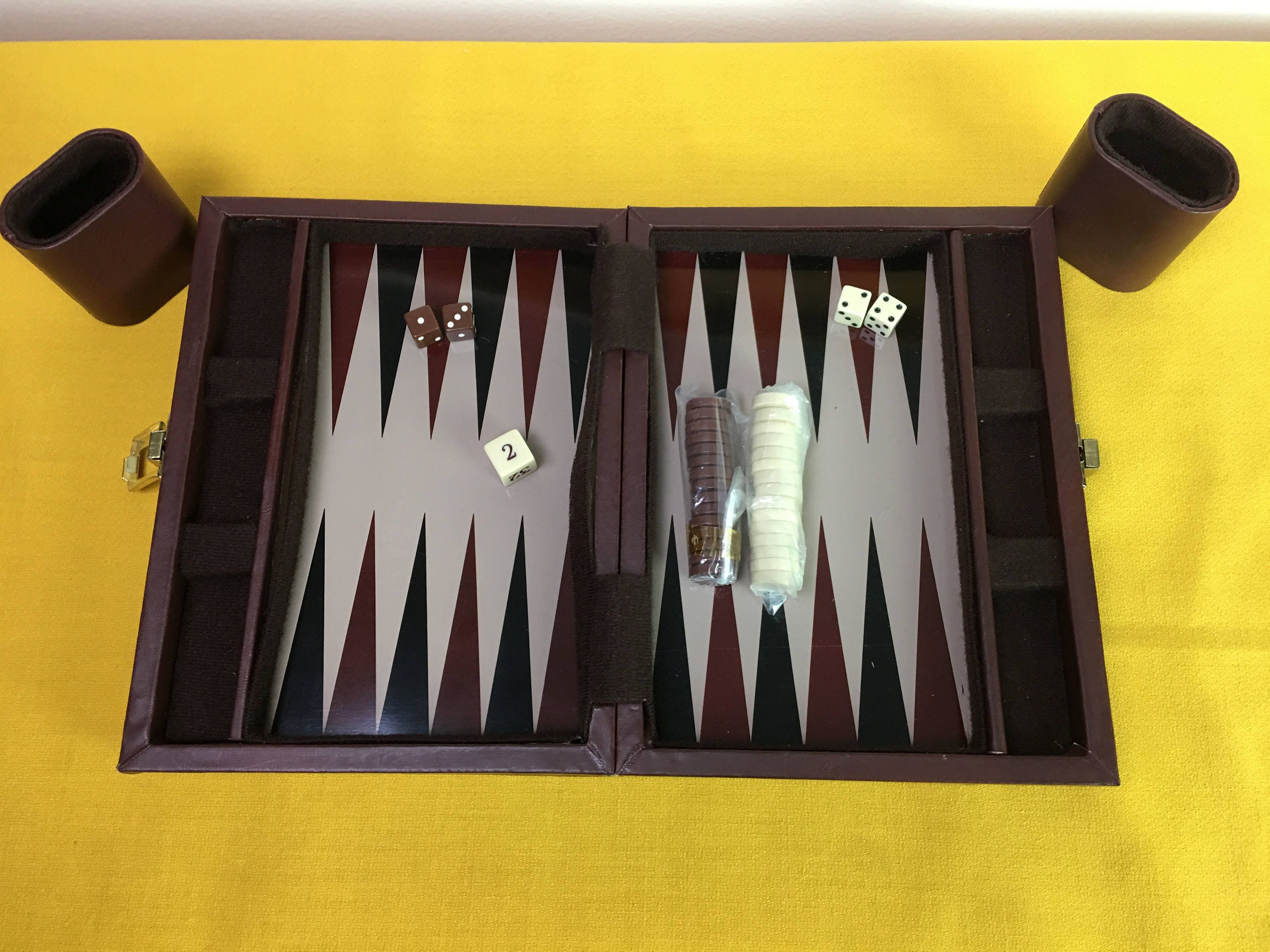 Vintage Backgammon Travel Set Complete Set Etsy