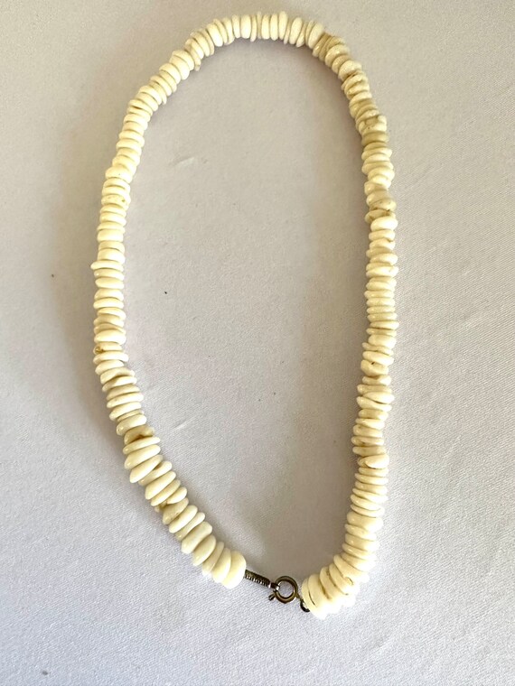 Authentic 16" Puka Shell Necklace, 1970 - image 4