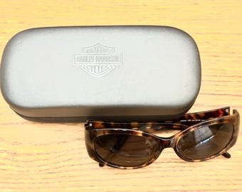 Vintage Harley Davidson Optical Tortoise Shell  Frames with Hard Case, HDX830  54-15-130