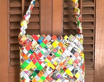 Vintage Handmade Gum and Candy Wrapper Handbag, Circa 1980s