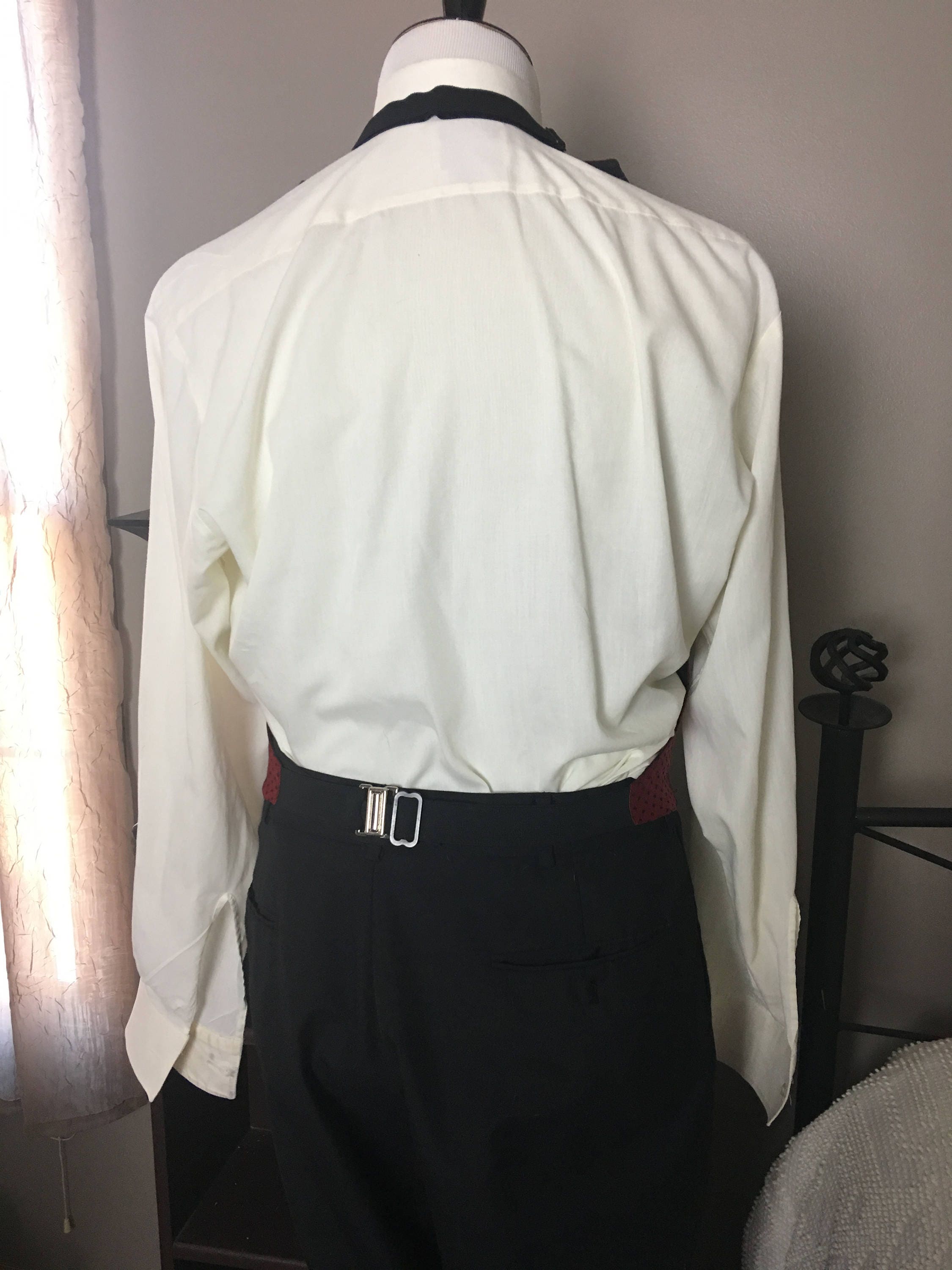 Men's Formal Vest Red and Black One Size Fits Most Etsy