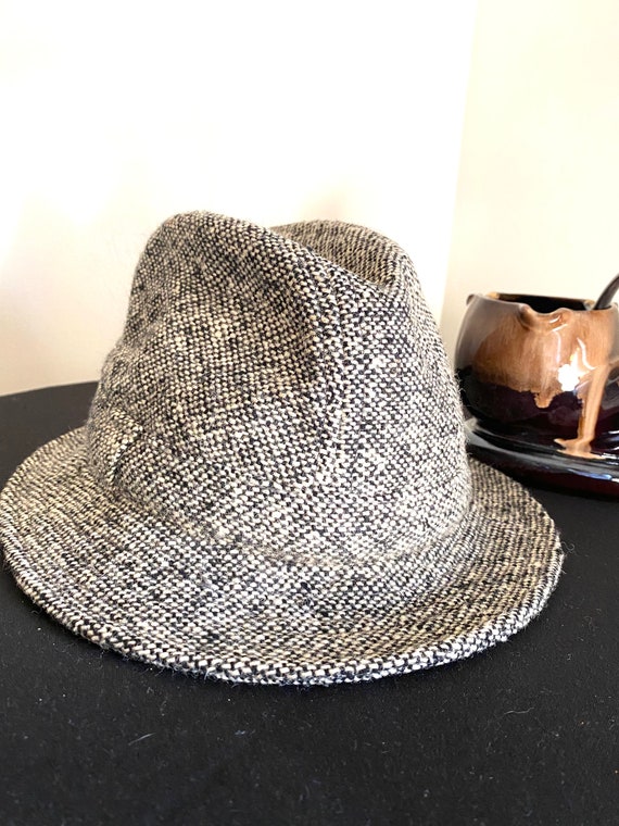 Vintage Tweed Men's Fedora, Handwoven in Donegal Ire… Gem