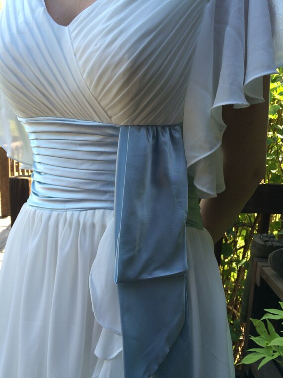 Vintage Chiffon and Satin Dress - image 2