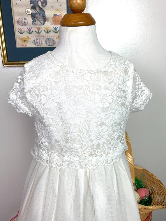 Lace R Girls White Lace Little Girls Special Event Lace Dress, Siz… - Gem