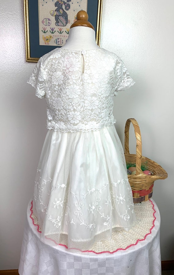 Lace R Girls White Lace Little Girls Special Event Lace Dress, Siz… - Gem