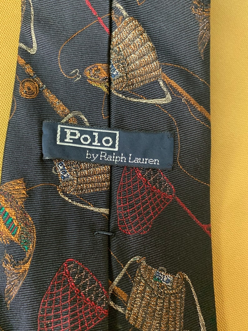 Ralph Lauren Polo Fishing Tie W/handkerchief - Etsy