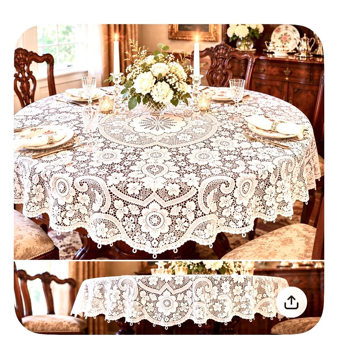 Quaker Lace Tablecloth - Etsy