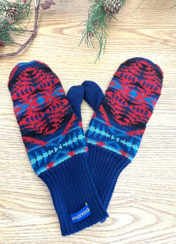 Vintage Pendleton Wool Mittens - image 3
