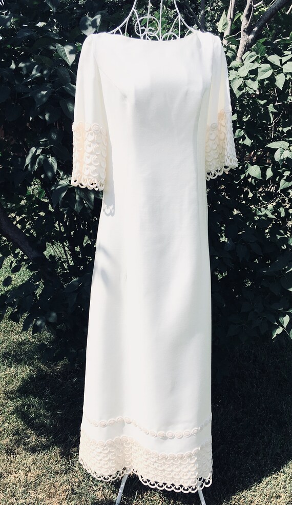 Emma Domb Vintage Wedding Dress, Size 9, 1960s - image 8