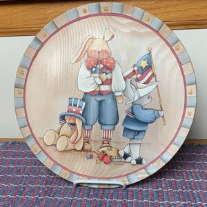 Little Patriots Wood Plate, Rosemary Strother