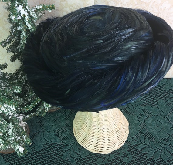 Vintage Peacock Feather Hat, Carson Pirie Scott and C… - Gem display picture 2