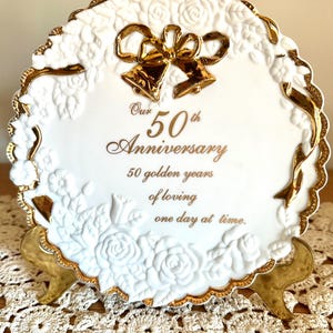 Vintage Commemorative 50th Anniversary Plate, 7 1/2" Diameter