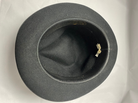 Vintage Wool Felt Homburg,  Size 7 - image 5