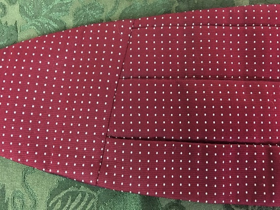 Vintage Cranberry/Dark Red Cummerbund and Matchin… - image 3