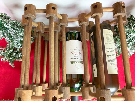 Tinkertoy Look Vintage Wine Rack, 1960s - Etsy