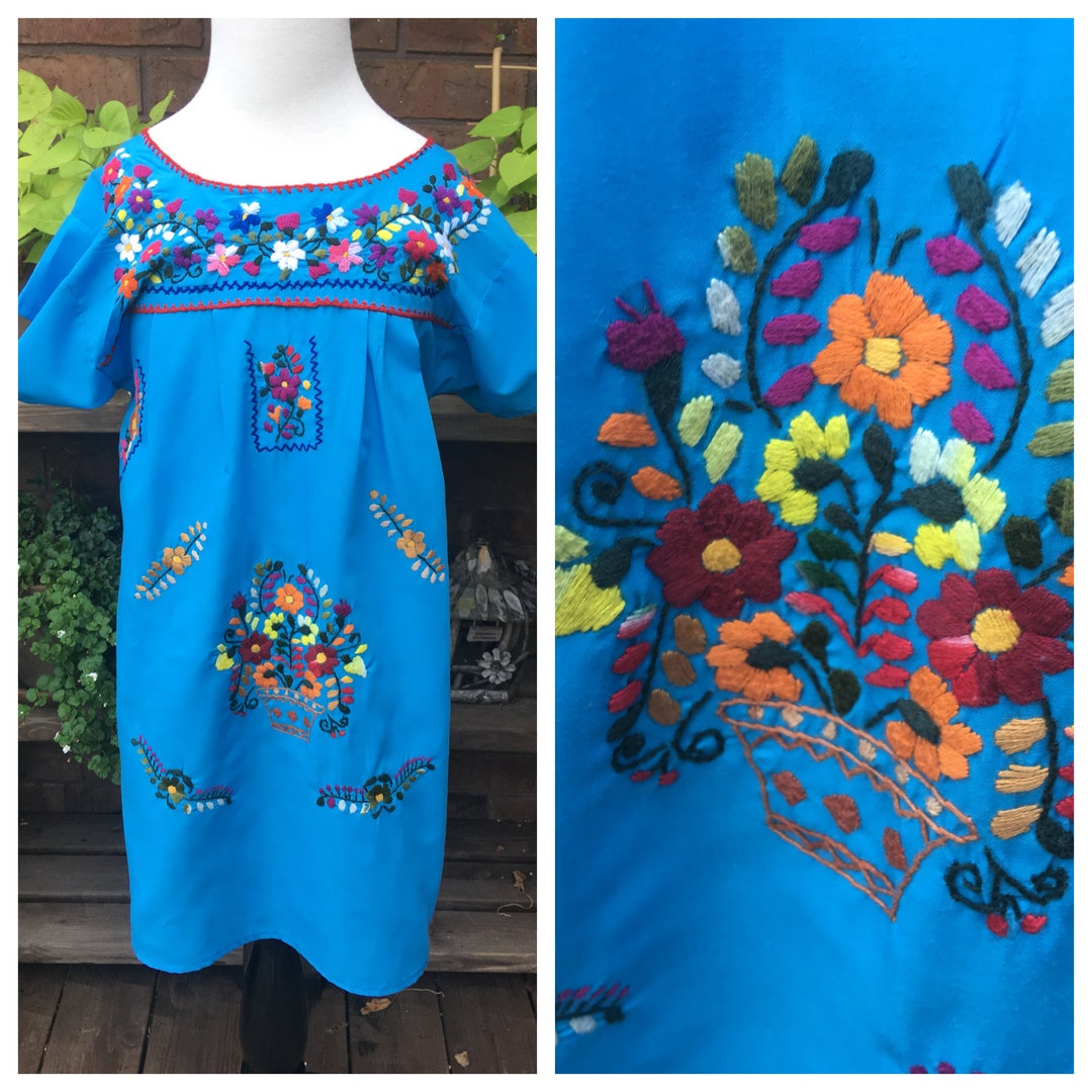 Embroidered Mexican Festival Dress, Child's Size 4-5 - Etsy
