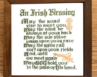 Vintage Irish Blessing Key Holder, 1970s