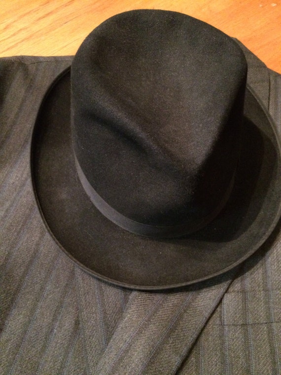 Vintage Wool Felt Homburg,  Size 7 - image 6