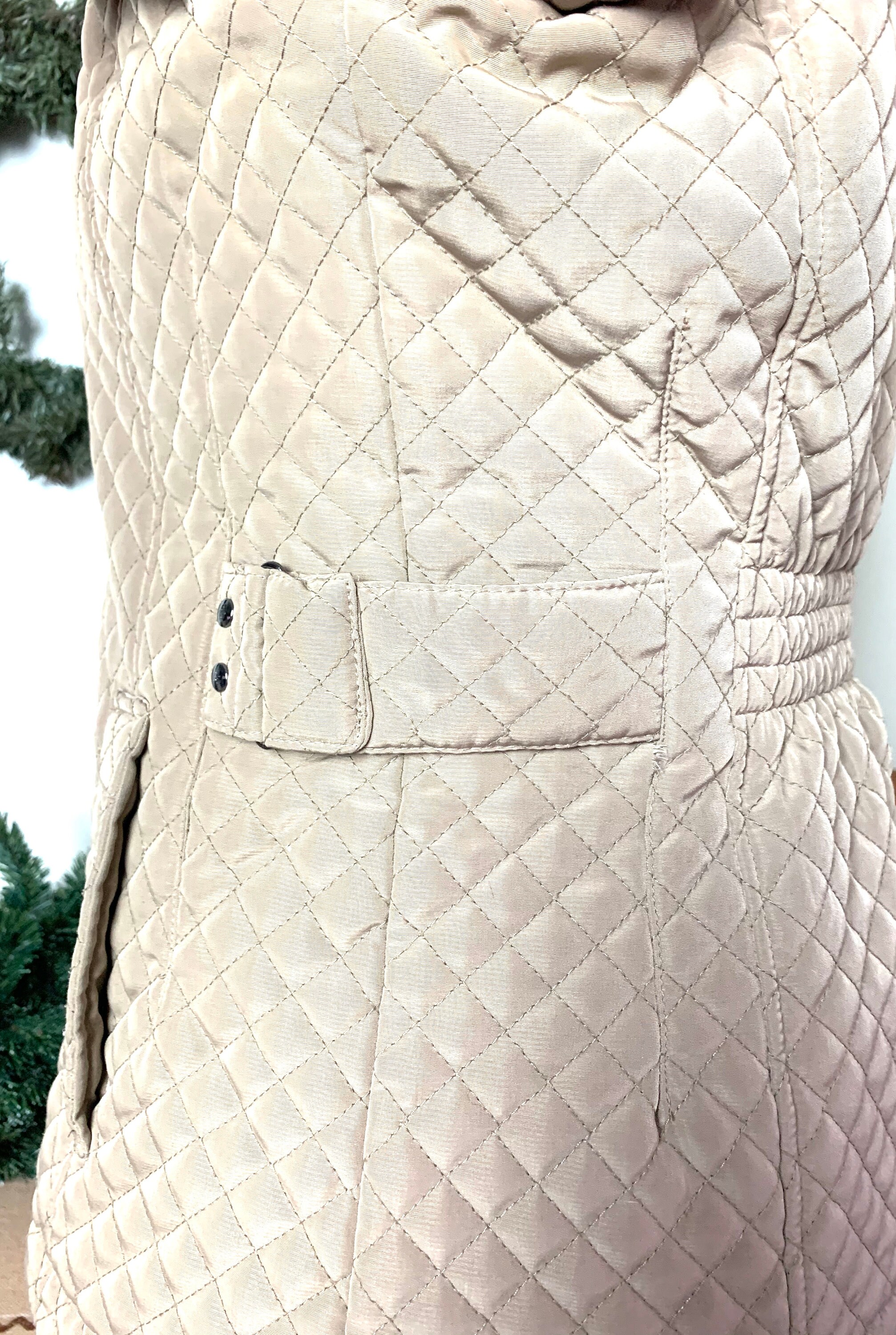 Giacca Gallery Beige Quilted Jacket, Size L - Etsy
