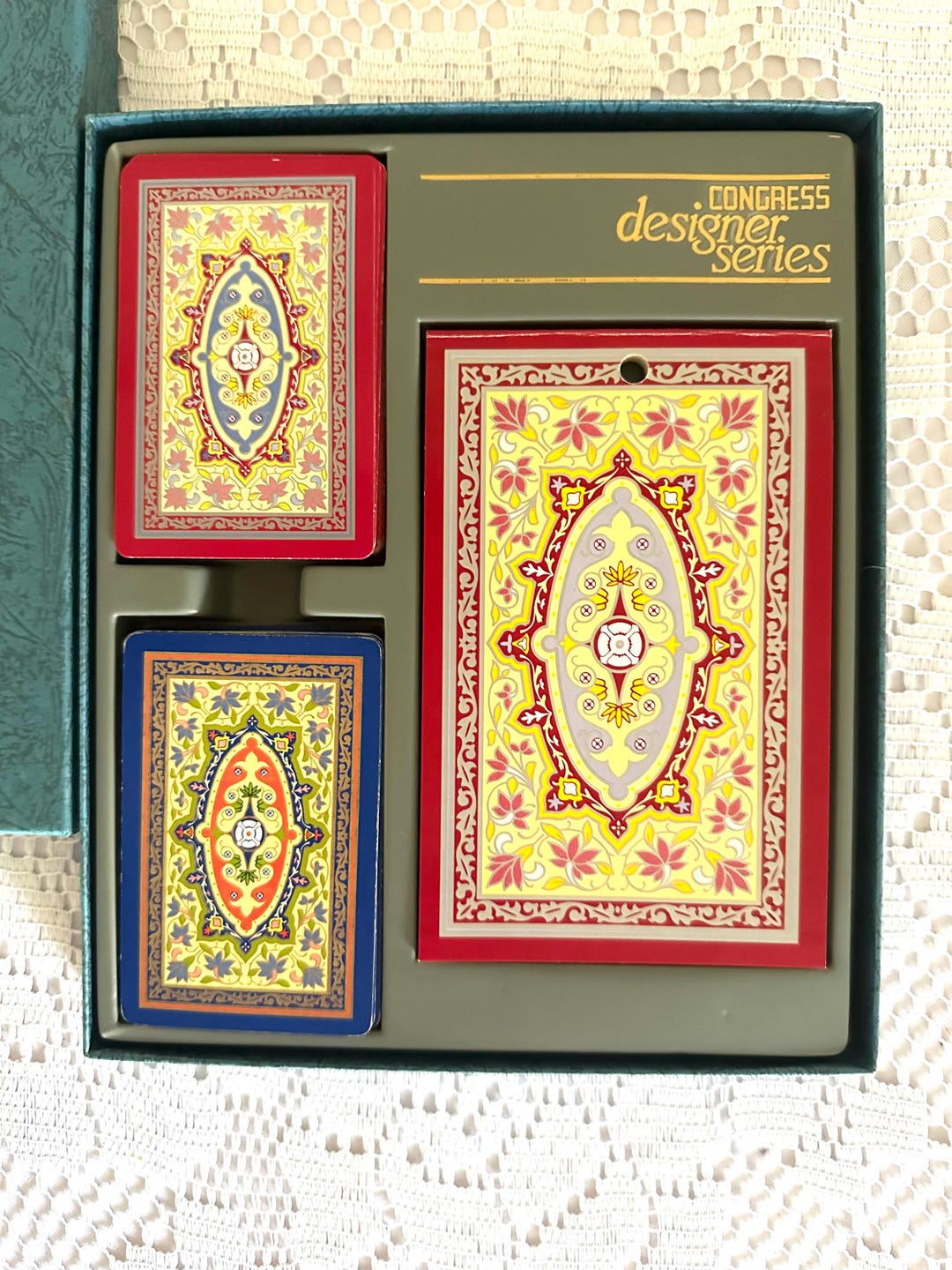 Vintage Congress Designer Playing Cards, Set of Two Decks W Score Pad ...