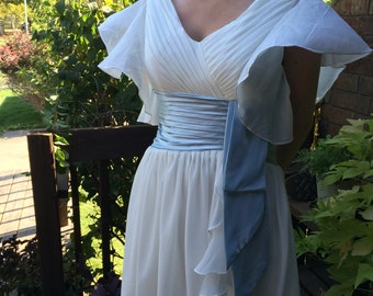 Vintage Chiffon and Satin Dress