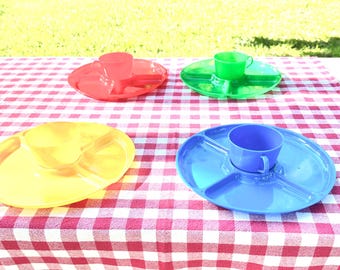 Vintage Plas-Tex 8-Piece Parti Set, Made in USA, 1960s