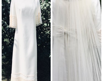 Emma Domb Vintage Wedding Dress, Size 9, 1960s