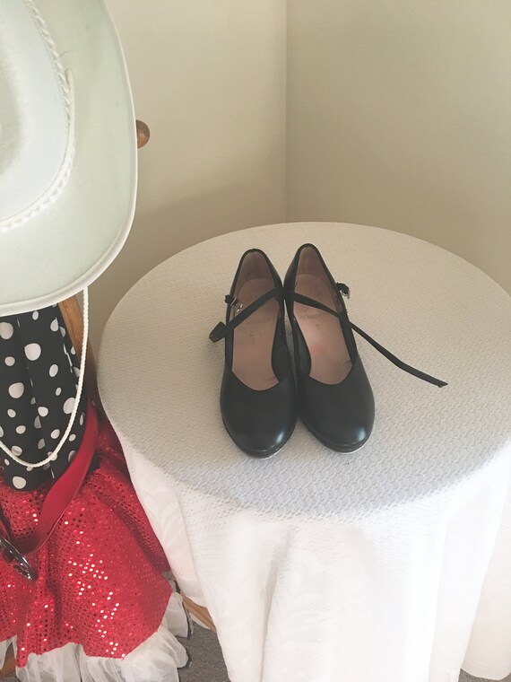 Vintage Black Capezio Tap Shoes Size 5 1/2 M Etsy